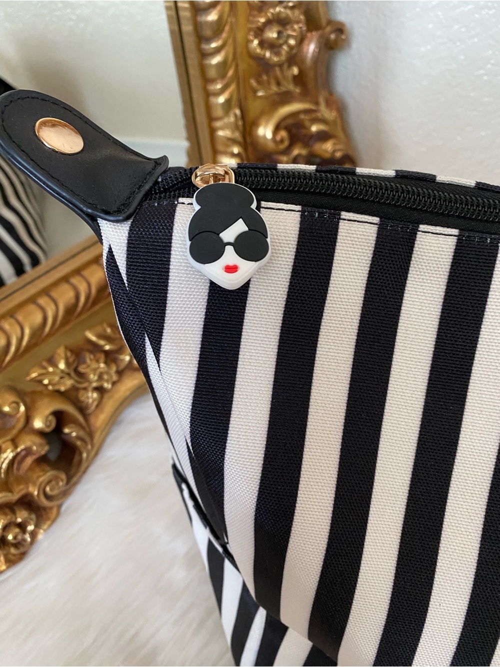 Alice + Olivia By Stacey Bendet Striped Duffel Bag - Picture 2 of 13